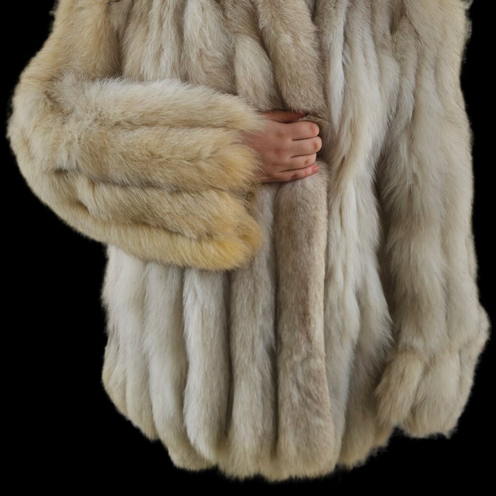 Finland Blue Fox Fur Coat by Niki